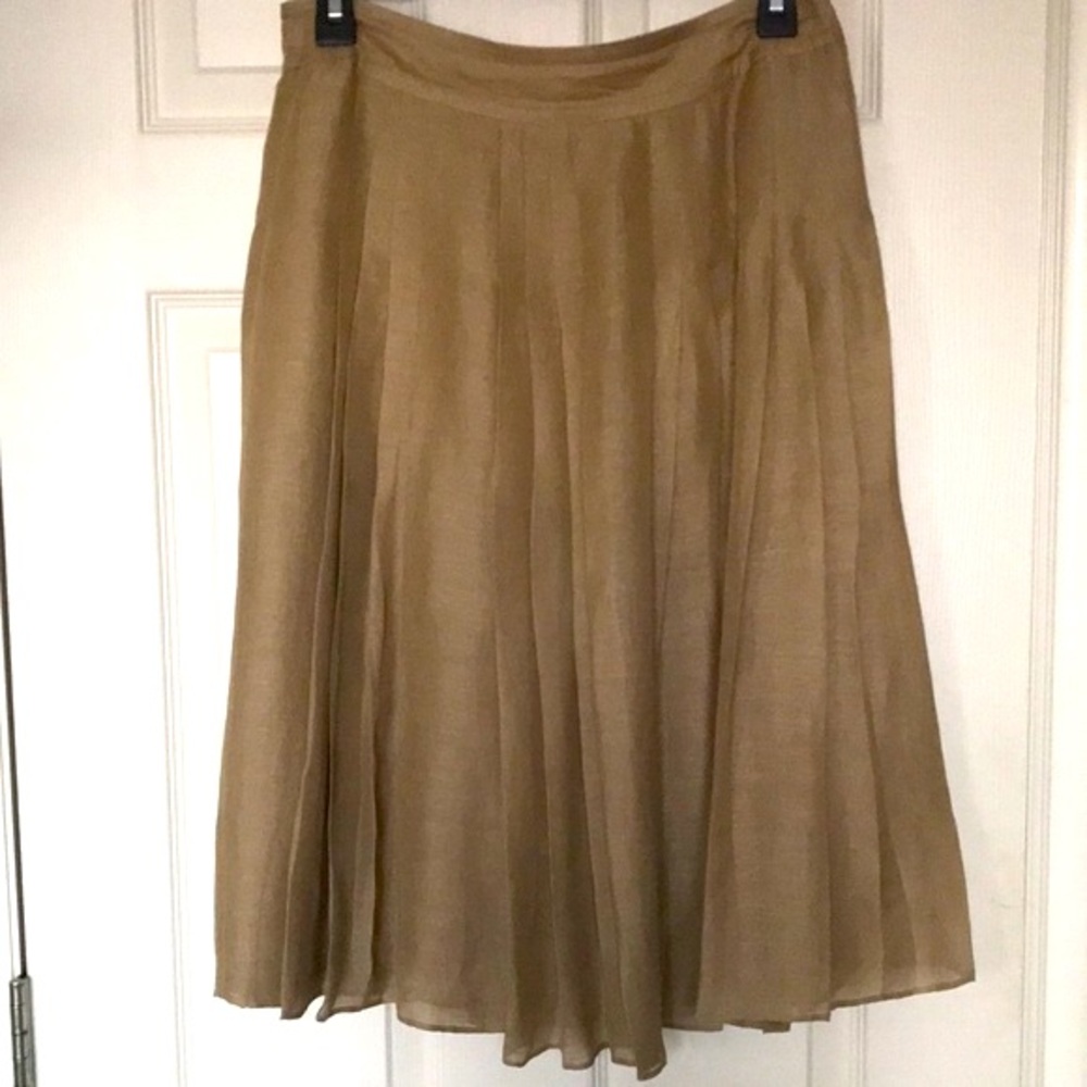 Banana Republic Linen Silk Pleaded Skirt 4